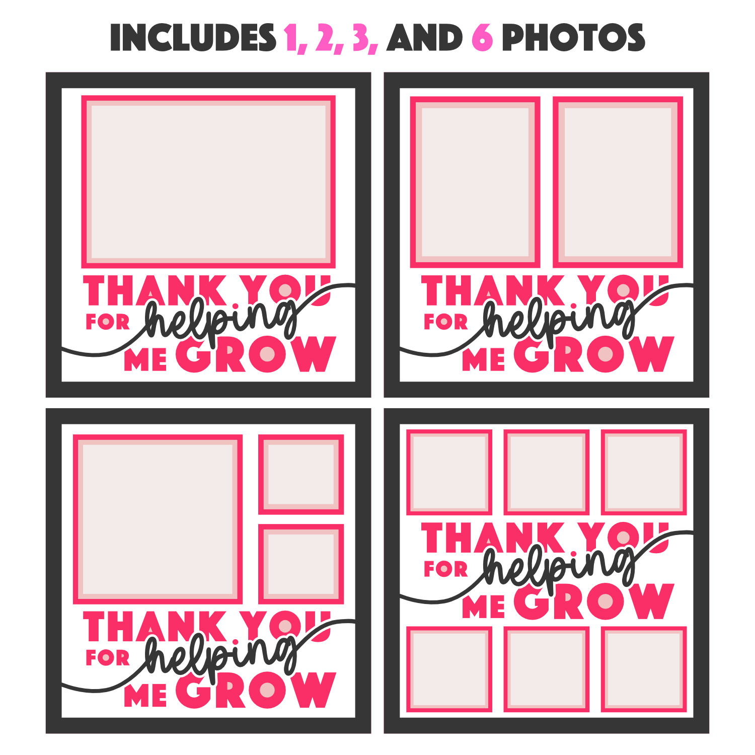 Thank You for Helping Me Grow Picture Frame Layered Shadow Box Project