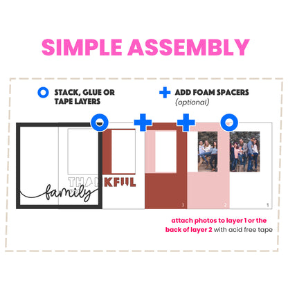 Thankful for Family Picture Frame Shadow Box Project