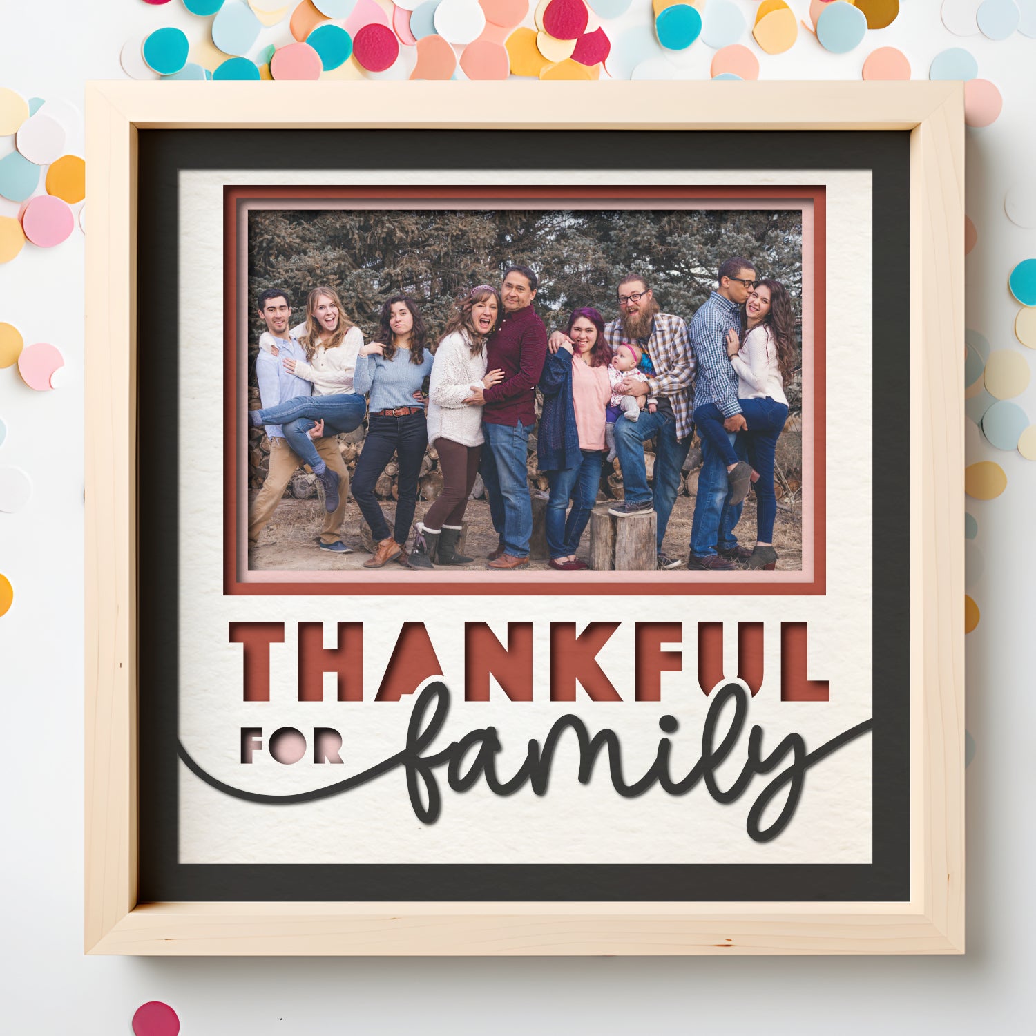 Thankful for Family Picture Frame Shadow Box Project