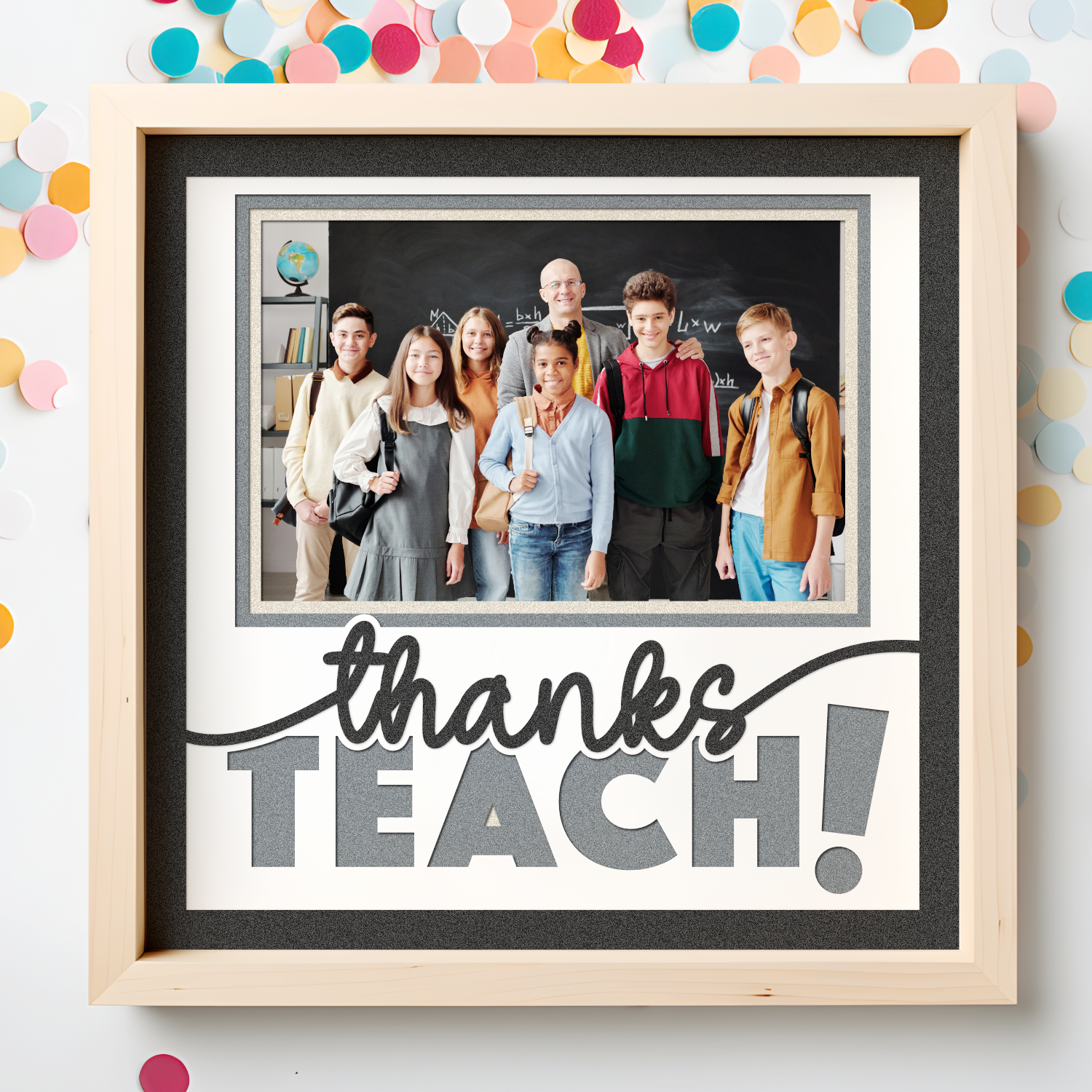 Thanks Teach Picture Frame Layered Shadow Box Project