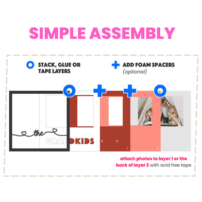 The Grandkids Layered Shadow Box Picture Frame Project