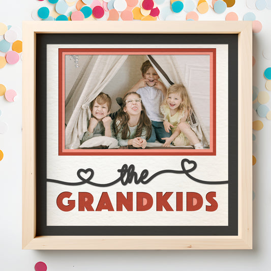 The Grandkids Layered Shadow Box Picture Frame Project