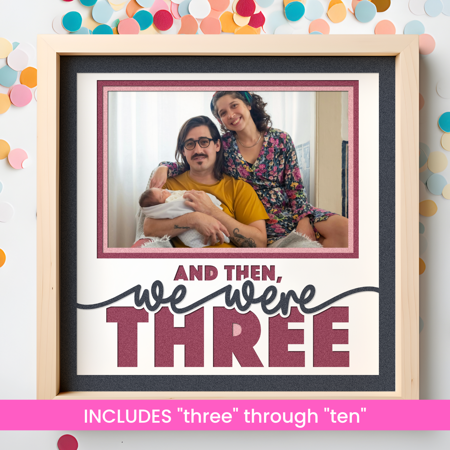 And Then We Were Family Layered SVG Shadow Box Project