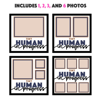 Tiny Human(s) in Progress Pregnancy Layered SVG Shadow Box Project