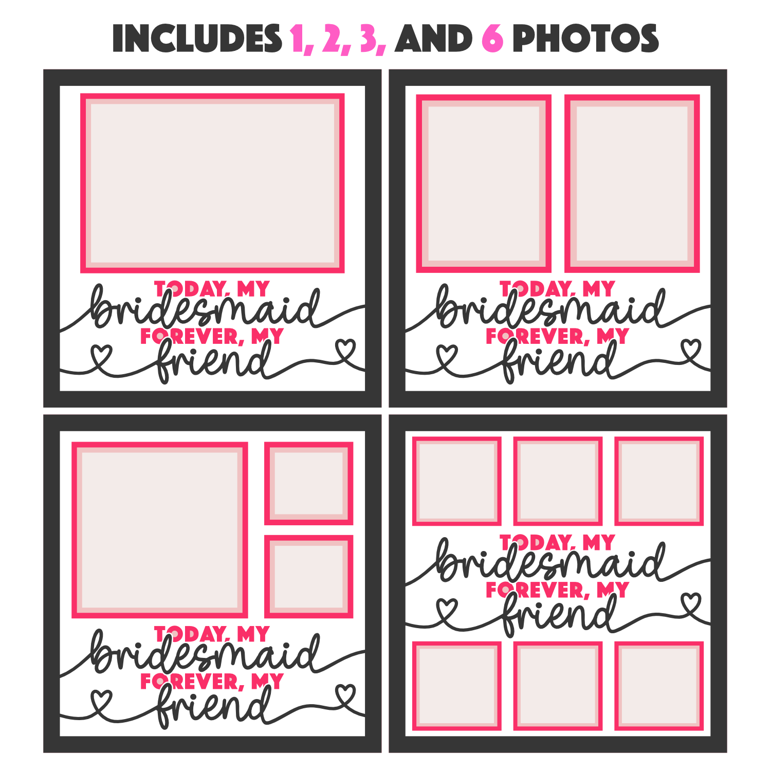 Today My Bridesmaid Forever My Friend Layered Shadow Box Project