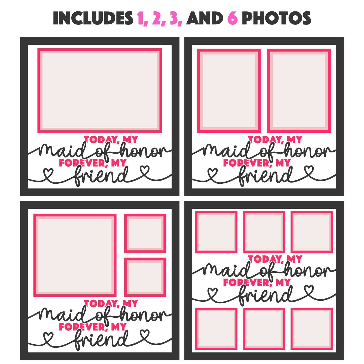 Today My Maid of Honor Forever My Friend Layered Shadow Box Project