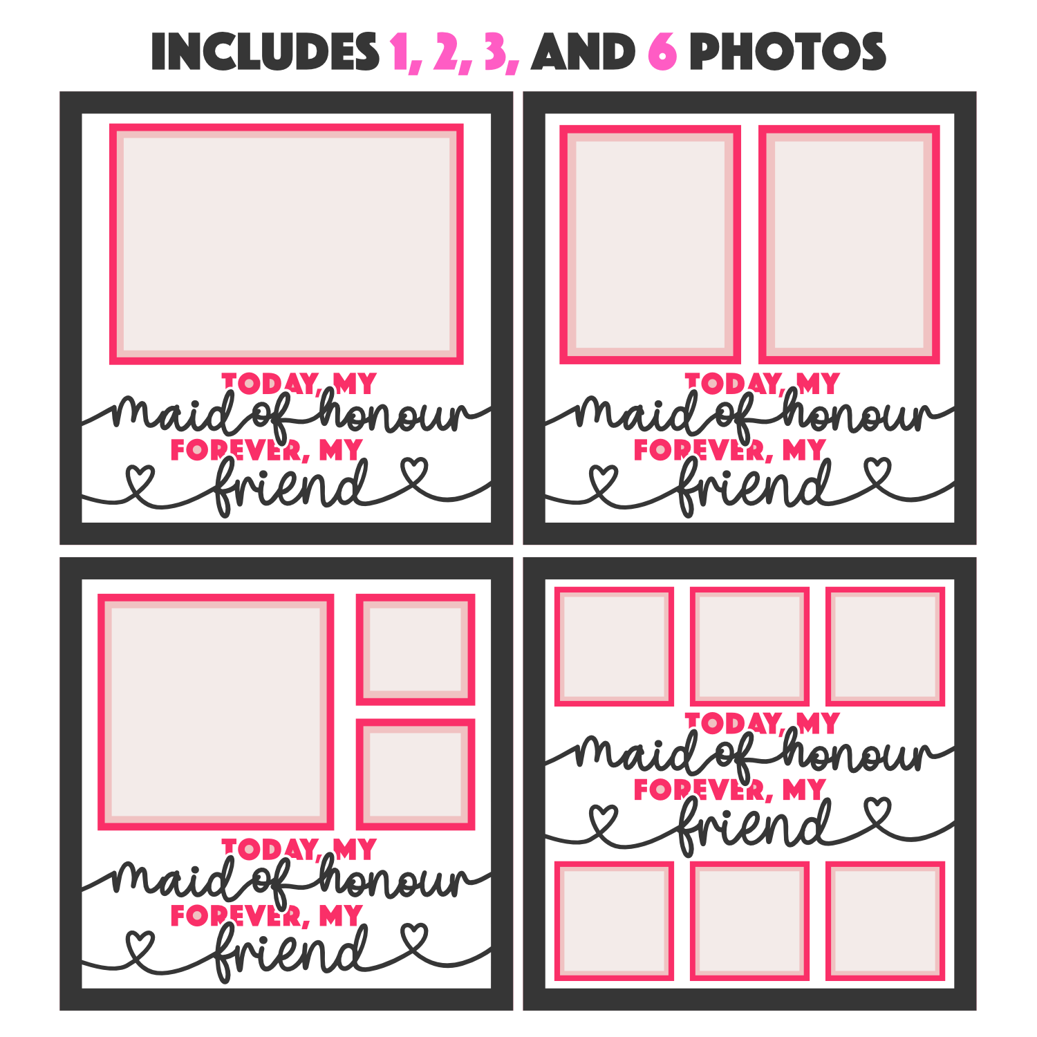 Today My Maid of Honour Forever My Friend Layered Shadow Box Project