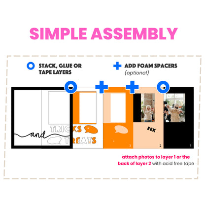 Tricks and Treats Halloween Picture Frame Layered Shadow Box Project