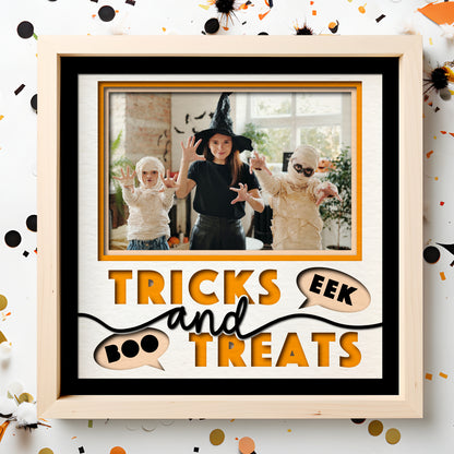 Tricks and Treats Halloween Picture Frame Layered Shadow Box Project