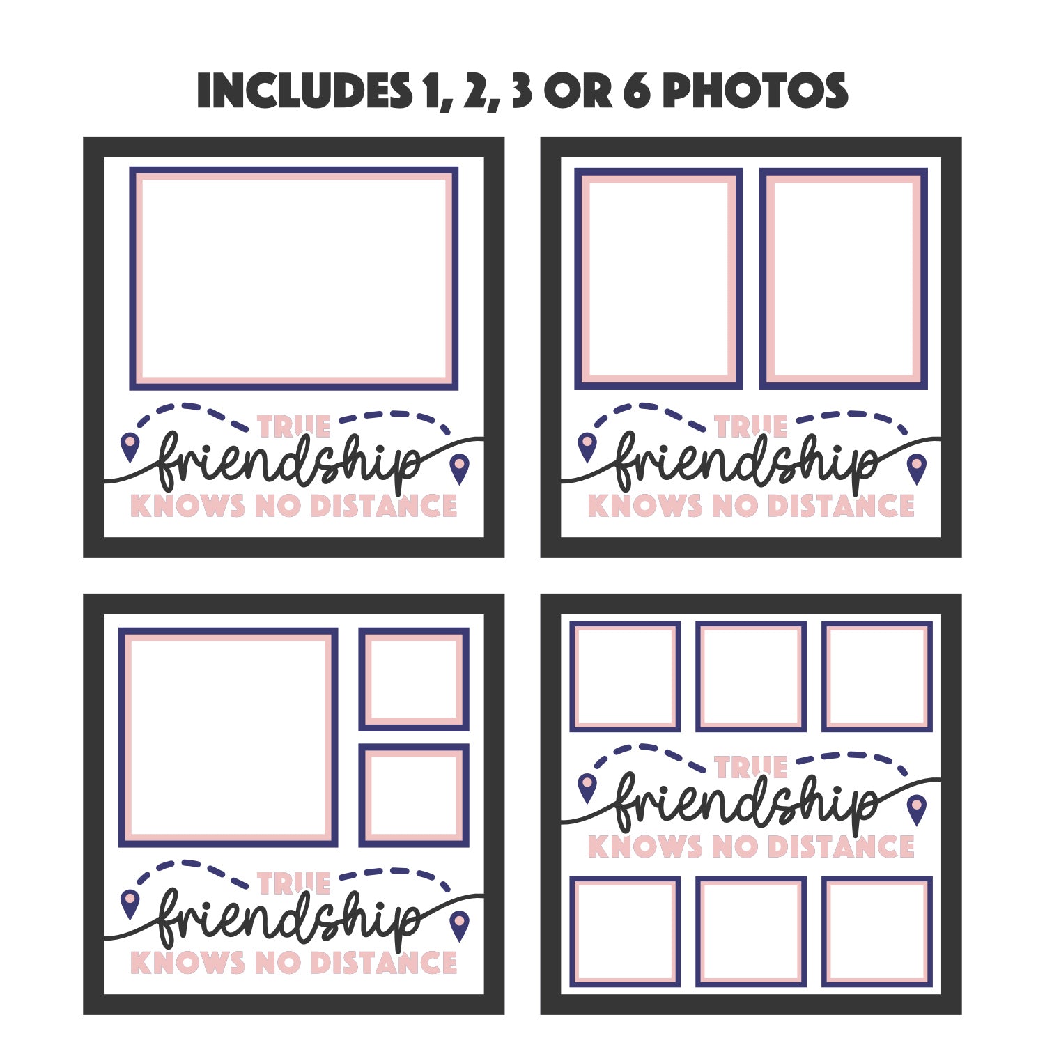 True Friendship Knows No Distance Picture Frame Shadow Box Project
