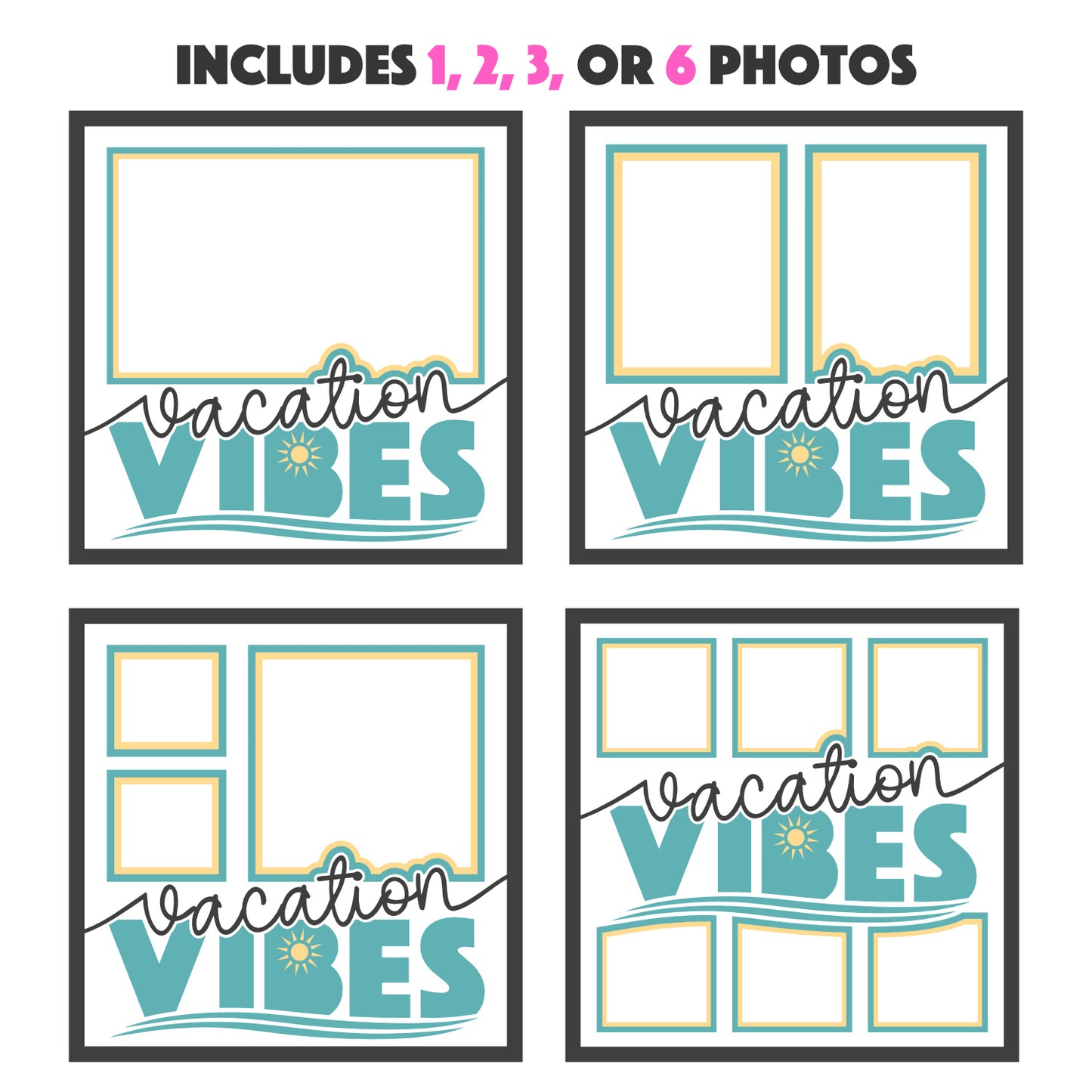 Vacation Vibes Travel Picture Frame Layered Shadow Box Project