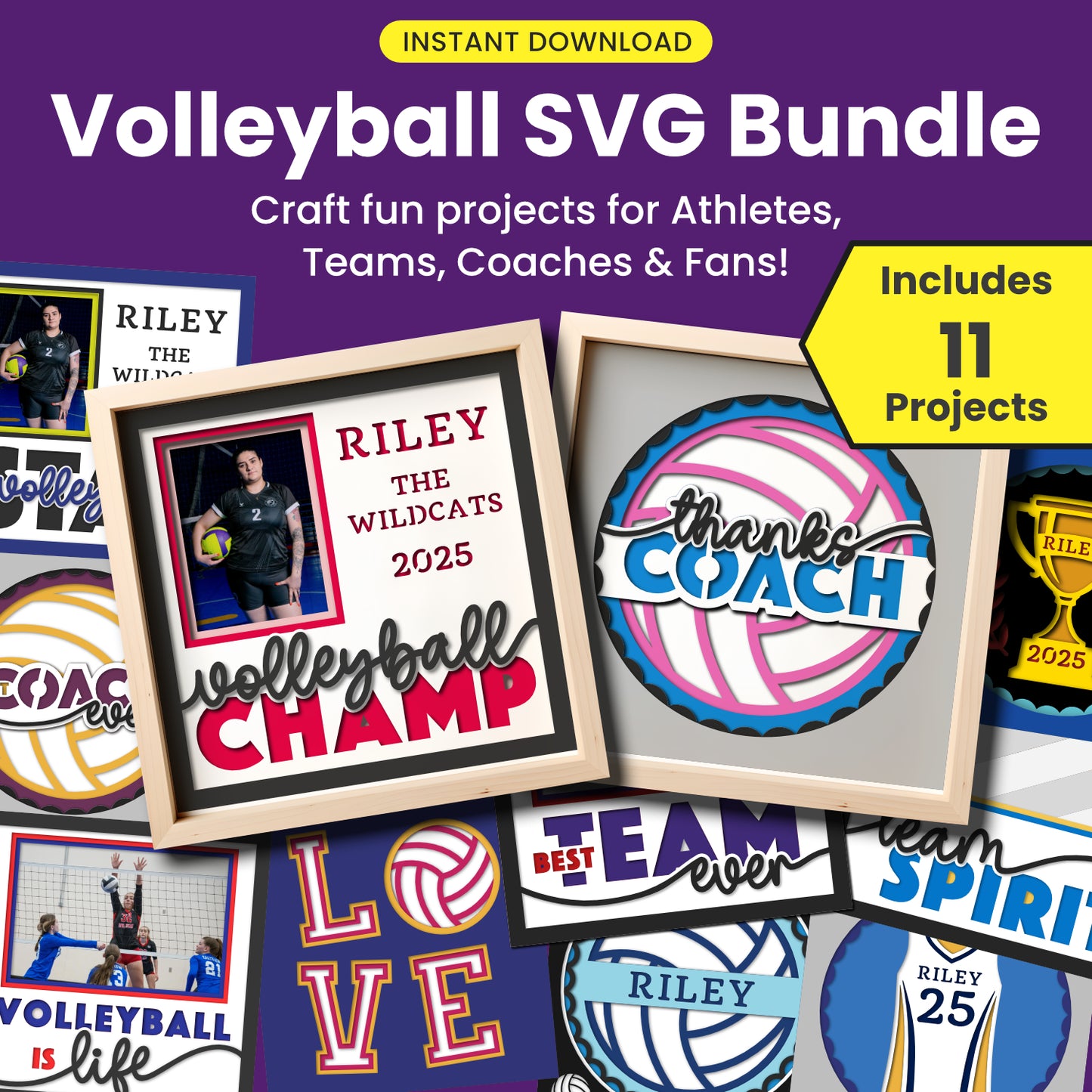 Volleyball SVG Cut File Bundle