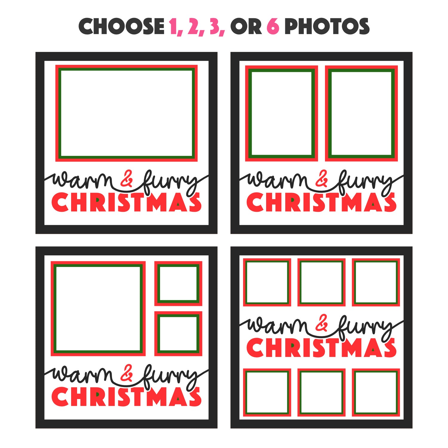 Warm and Furry Christmas Layered Pet Picture Frame Shadow Box Project