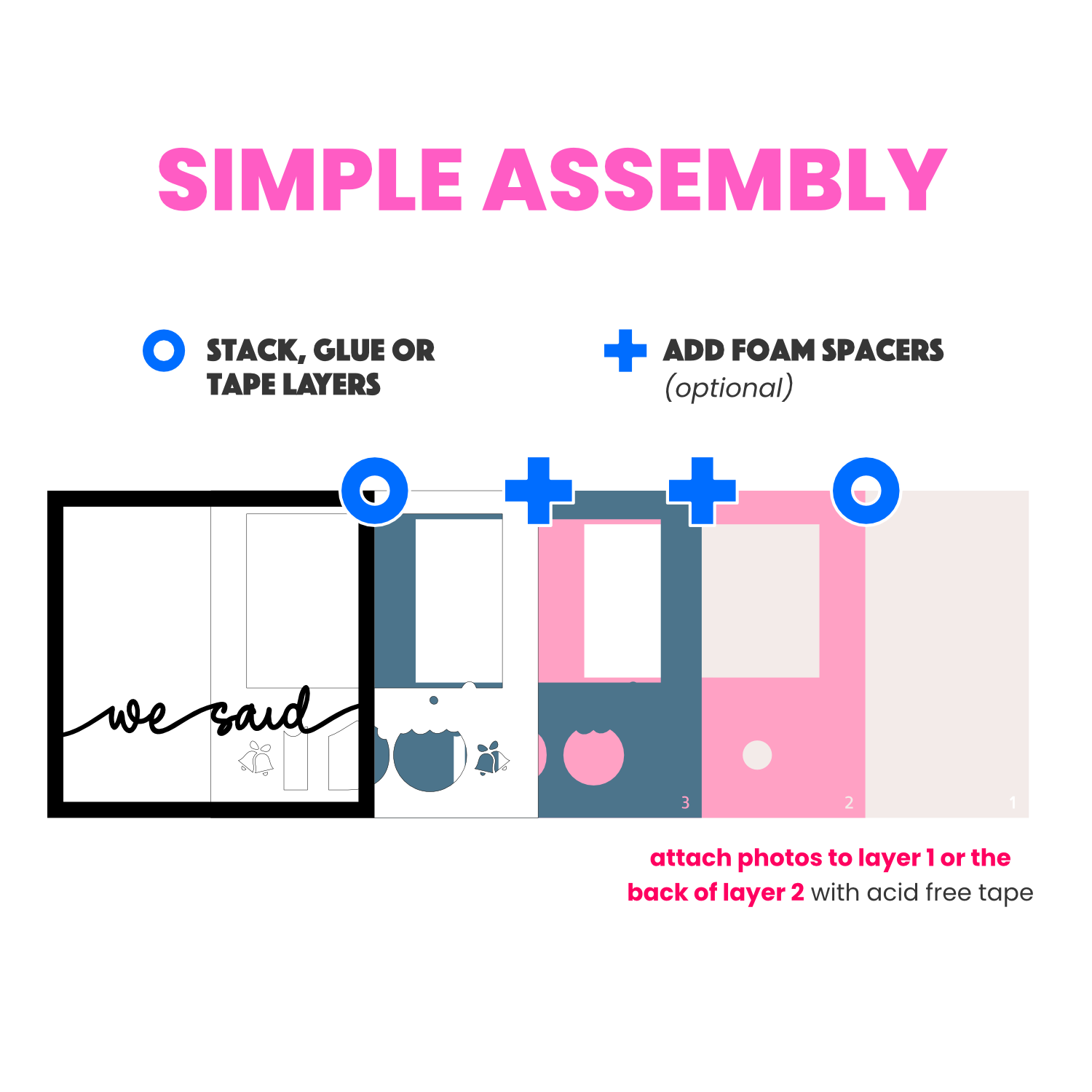 We Said I Do Picture Frame SVG Shadow Box Project File