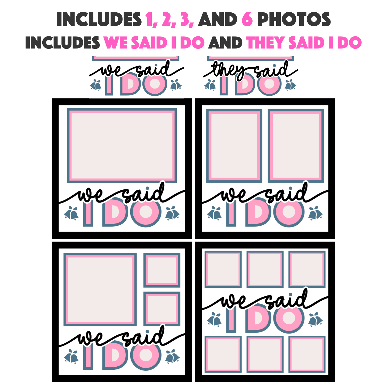We Said I Do Picture Frame SVG Shadow Box Project File