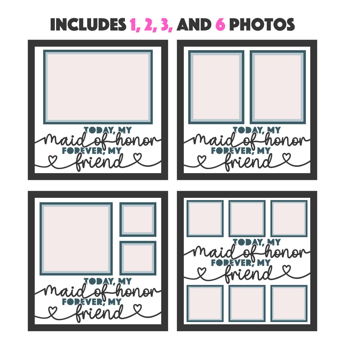 Today My Maid of Honor Forever My Friend Layered Shadow Box Project