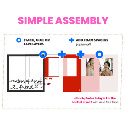 Today My Matron of Honor Forever My Friend Layered Shadow Box Project