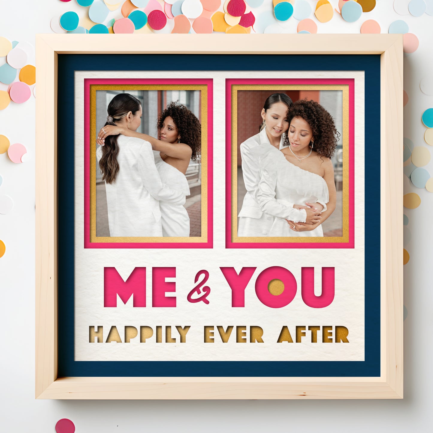 Wedding Picture Frame Layered Shadow Box Project