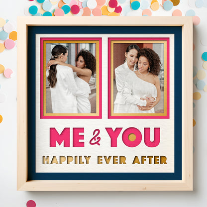 Wedding Picture Frame Layered Shadow Box Project