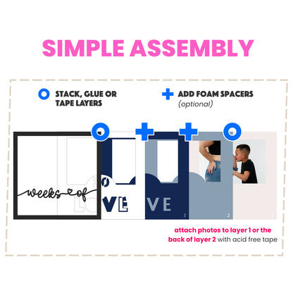 Made With Love Pregnancy Layered SVG Shadow Box Project