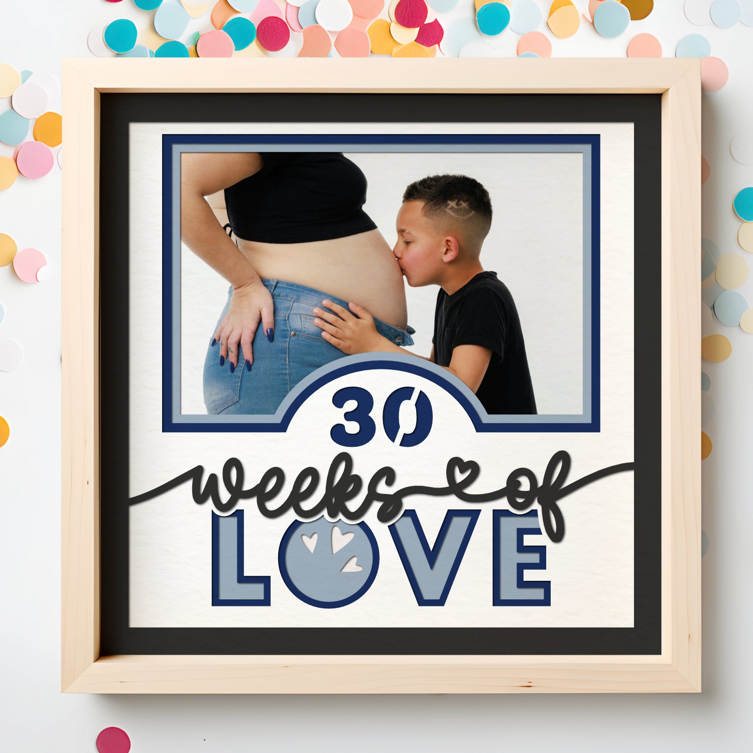 X Weeks of Love Pregnancy SVG File Download | CraftyCatSVG