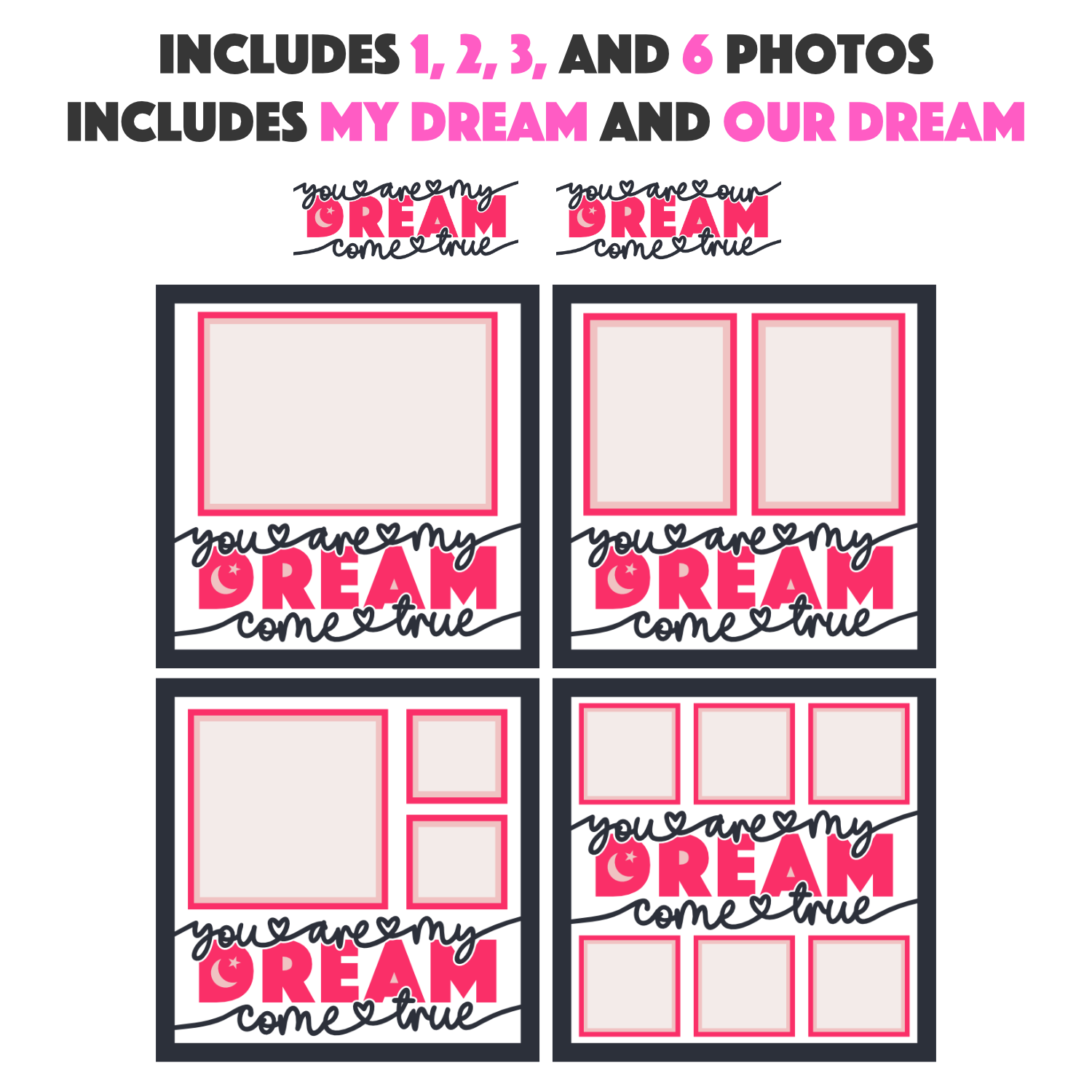 You Are My/Our Dream Come True Picture Frame Shadow Box Project