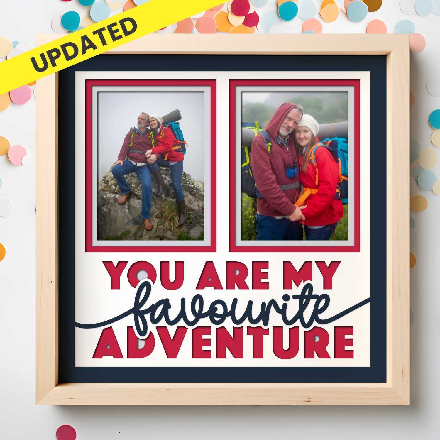 You are My Favourite Adventure Couple Love Layered Shadow Box Project