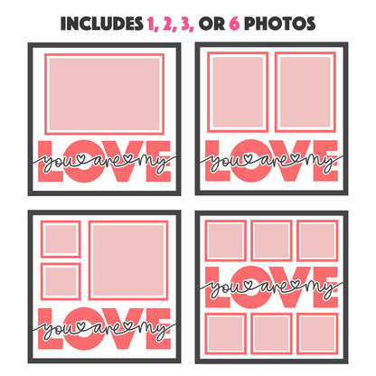 You are My Love Couple Layered Picture Frame Shadow Box Project